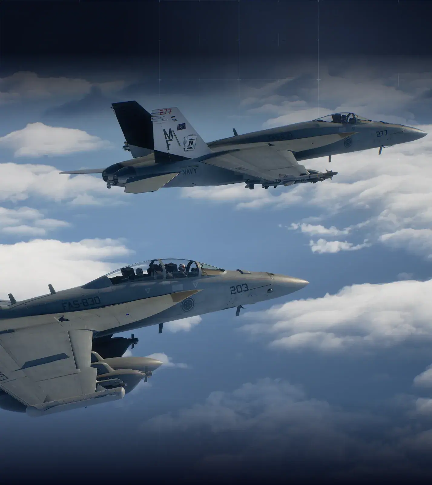 EA-18G Growler aircraft profile from ACE COMBAT 8